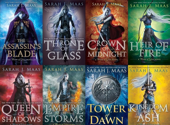 Throne of Glass Series; Sarah J Mass Books