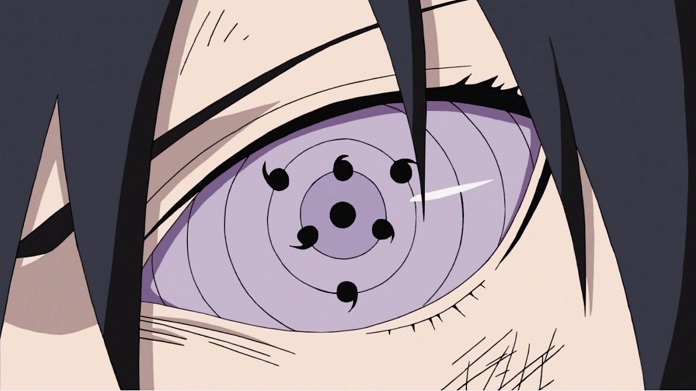 Sasuke Uchiha Sharingan and Rinnegan eyes